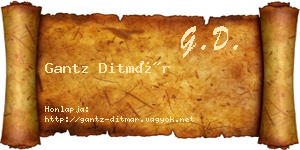 Gantz Ditmár névjegykártya